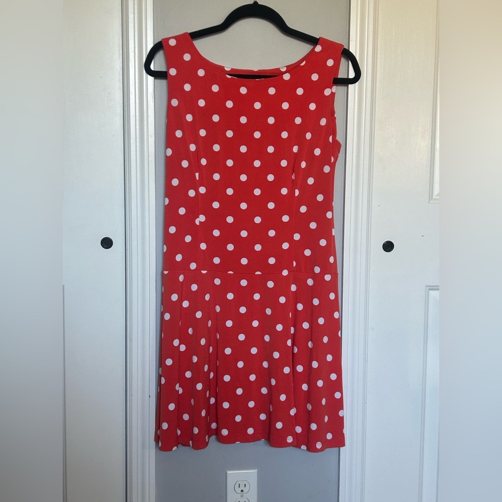 50.  Dress Barn Red Polka Dot Dress